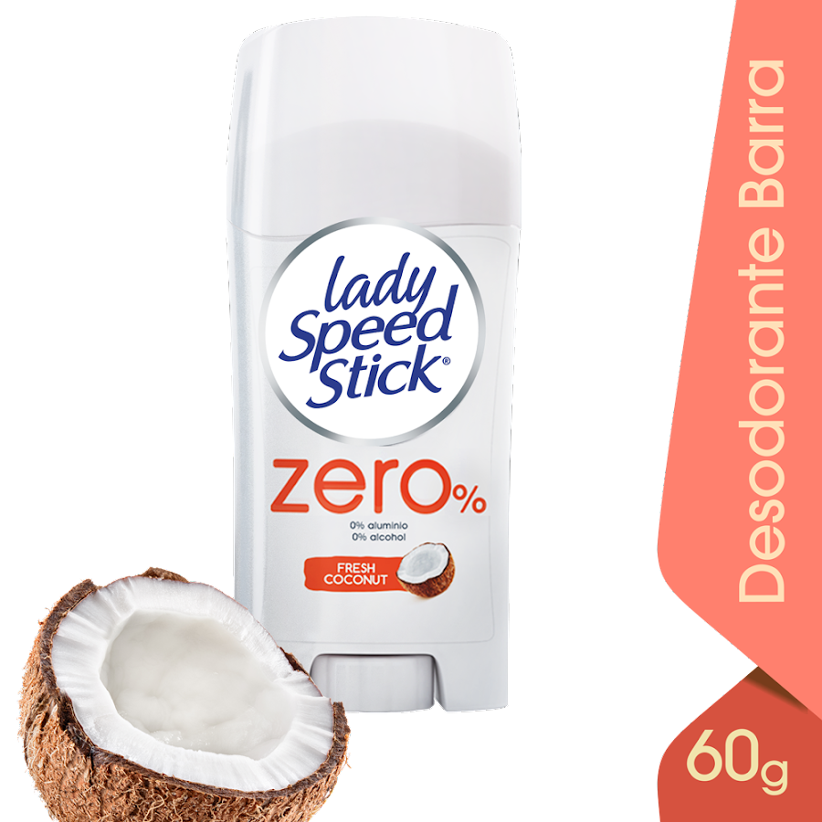 Desodorante Lady Speed Stick Zero Natural Coco x 60Gr