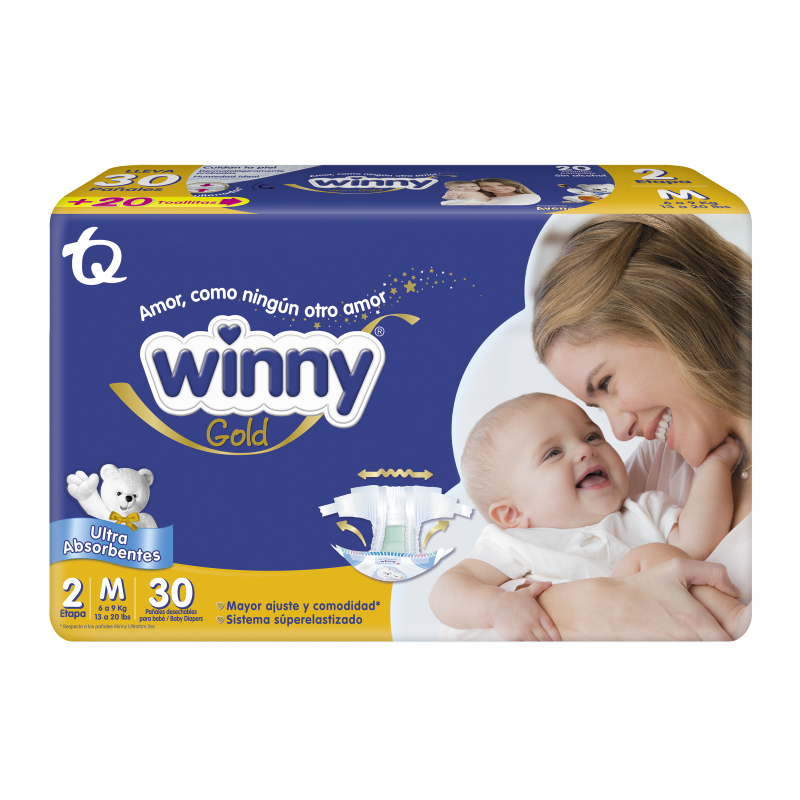 Pañales Winny Gold M Etapa 2 x 30Und