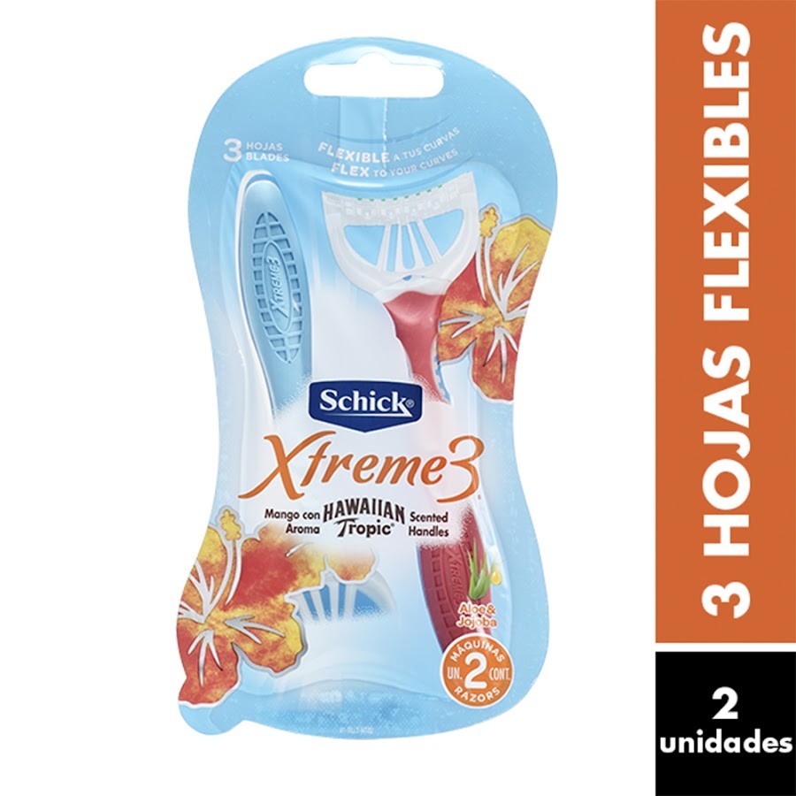 Maquina De Afeitar Xtreme 3 Piel Delicada X2Und.