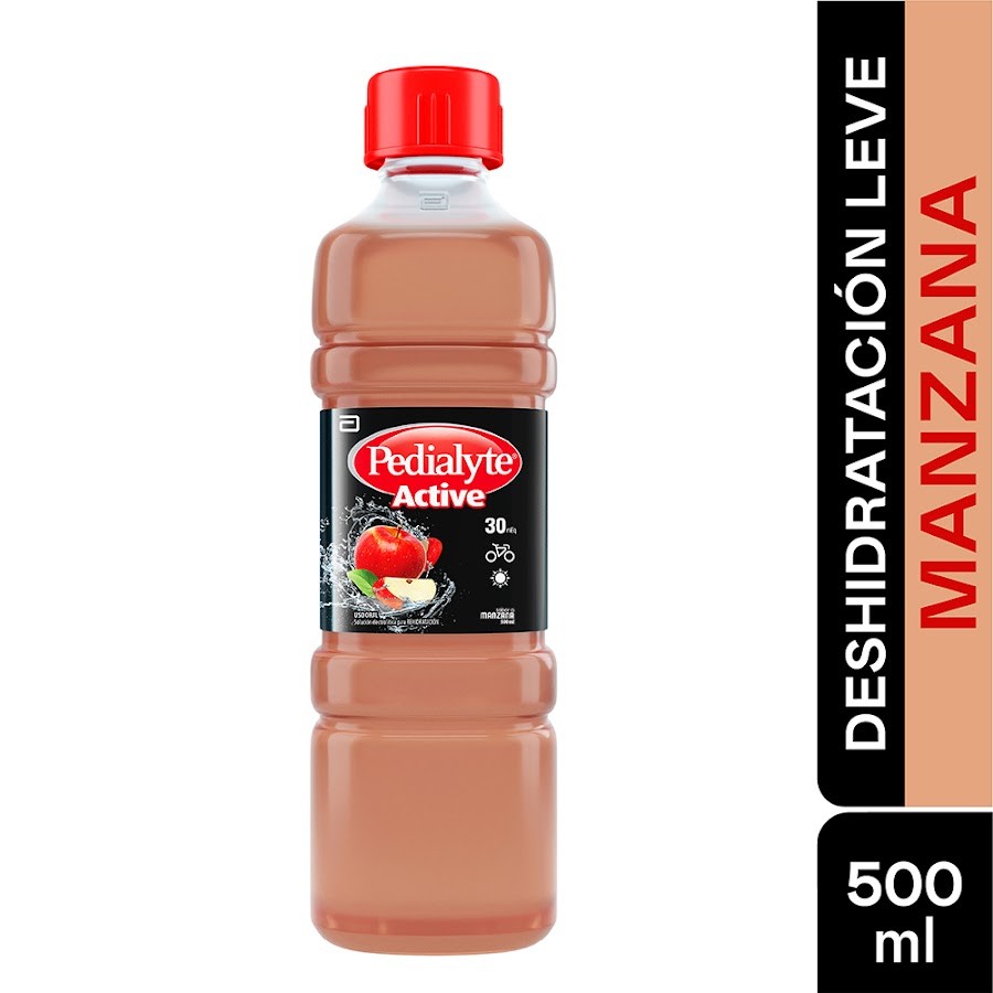 PEDIALYTE ZINC SUERO ORAL TRATAM DESHIDRATACIÓN 30MEQ MANZANA X500ML
