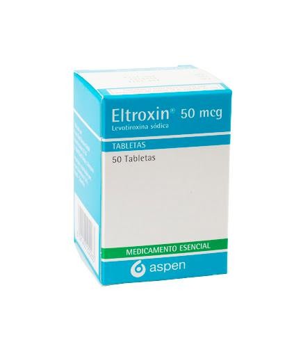 Eltroxin 50mcg. Tabletas Caja x50Tab. ASPEN Levotiroxina Sódica