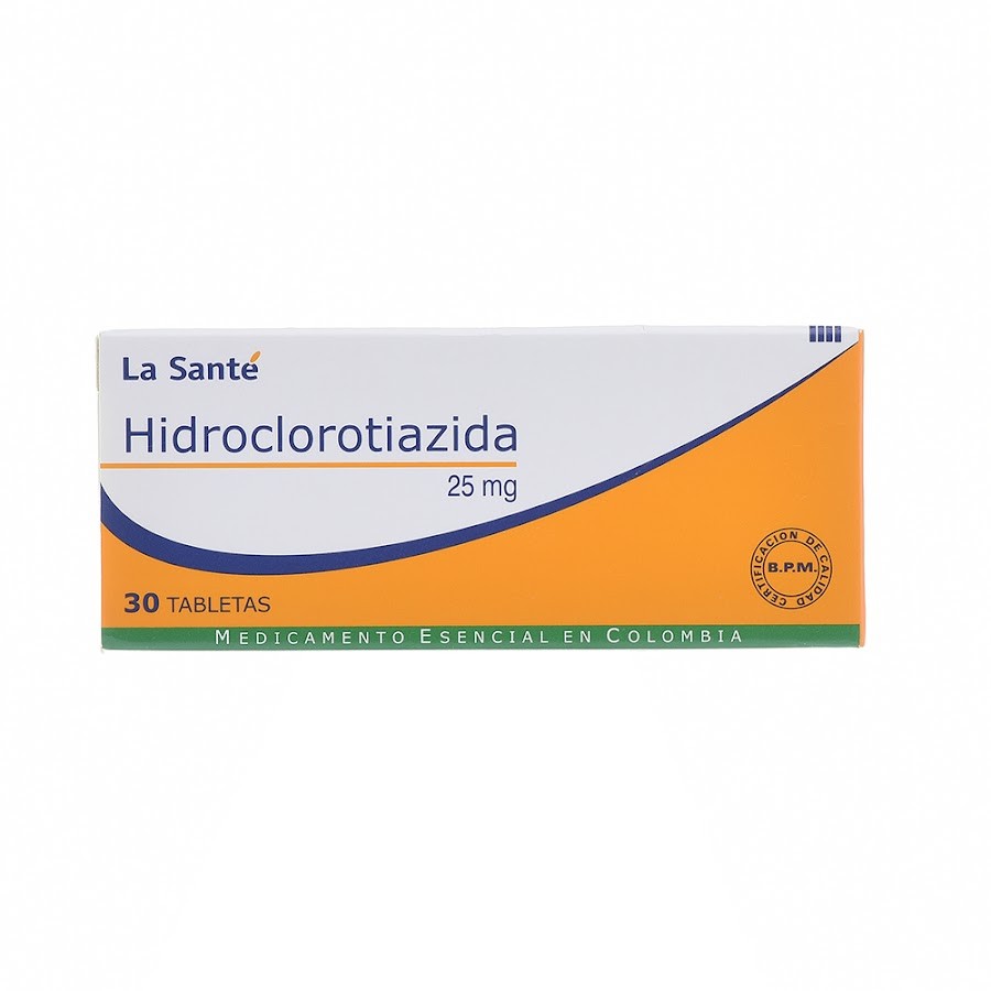 Hidroclorotiazida La Santé 25Mg Tabletas Caja X30Tab.