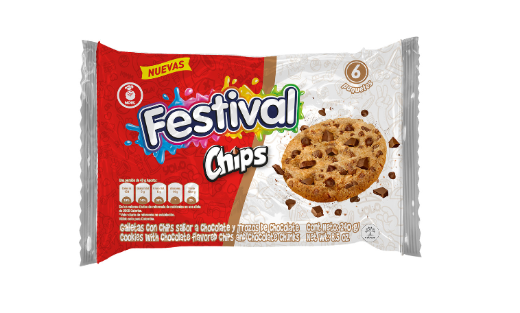 Galleta Festival Chips Bolsa x 6Paq/240Gr