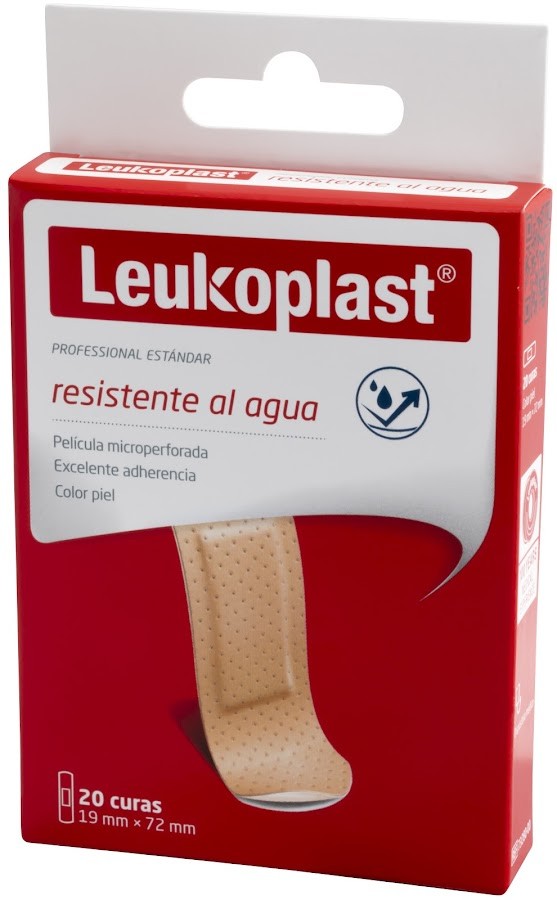 Curas Leukoplast Estandar Color Piel caja x 20 Unds