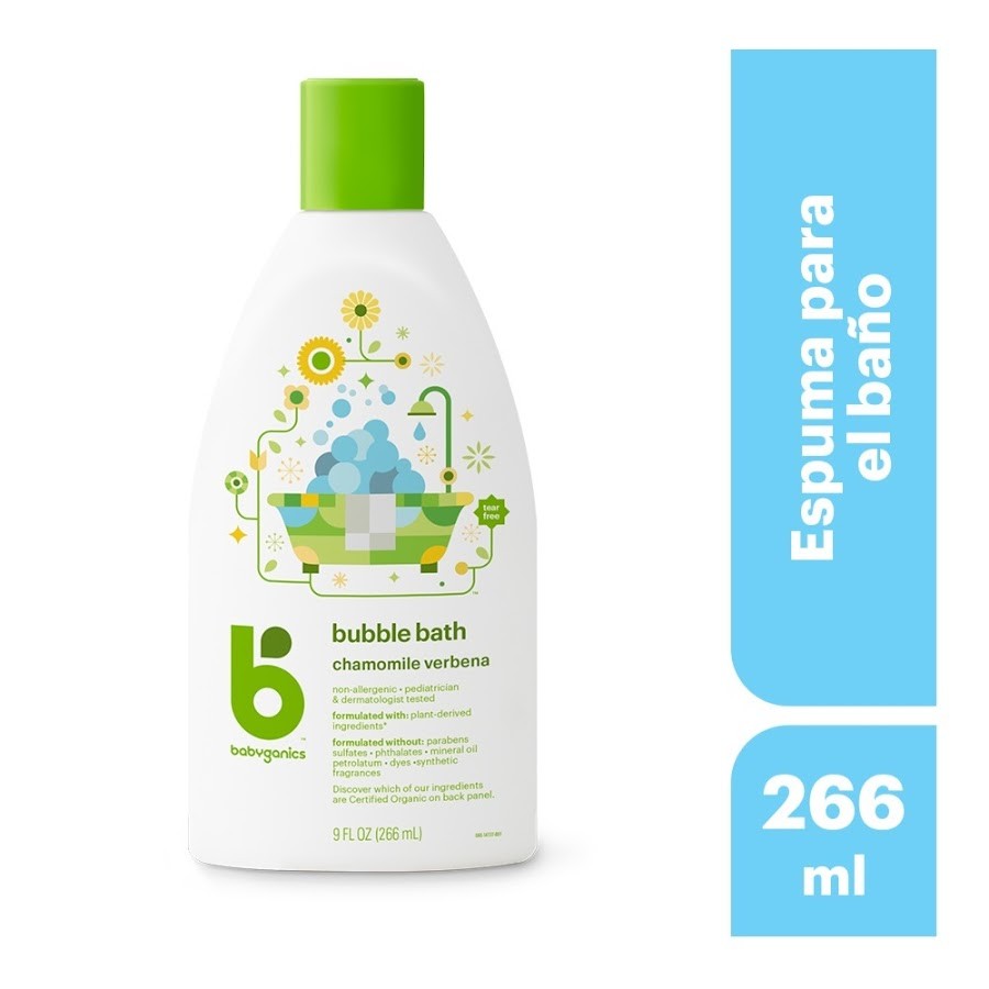 Espuma Para Baño Babyganics Manzanilla Verbena x 266Ml