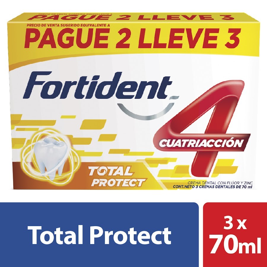 OFERTA CREMA DENTAL FORTIDENT PROTECT. X3UND X70ML.PAGUE 2 LLEVE 3