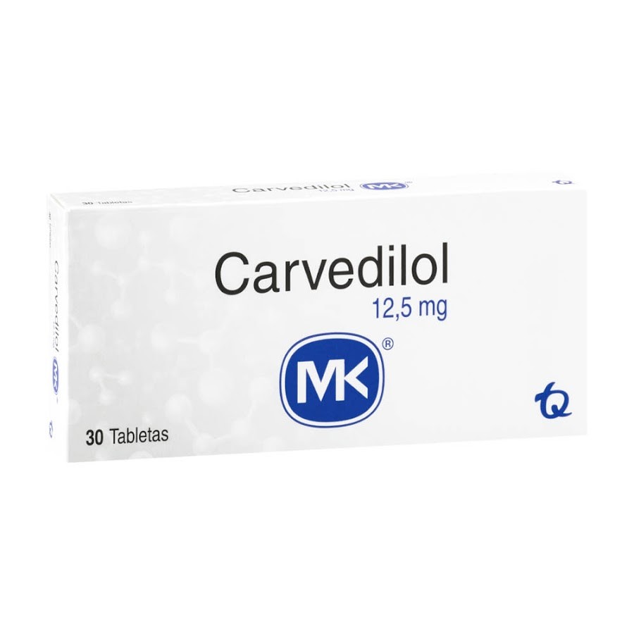 Carvedilol MK 12.5mg Caja X 30Tab