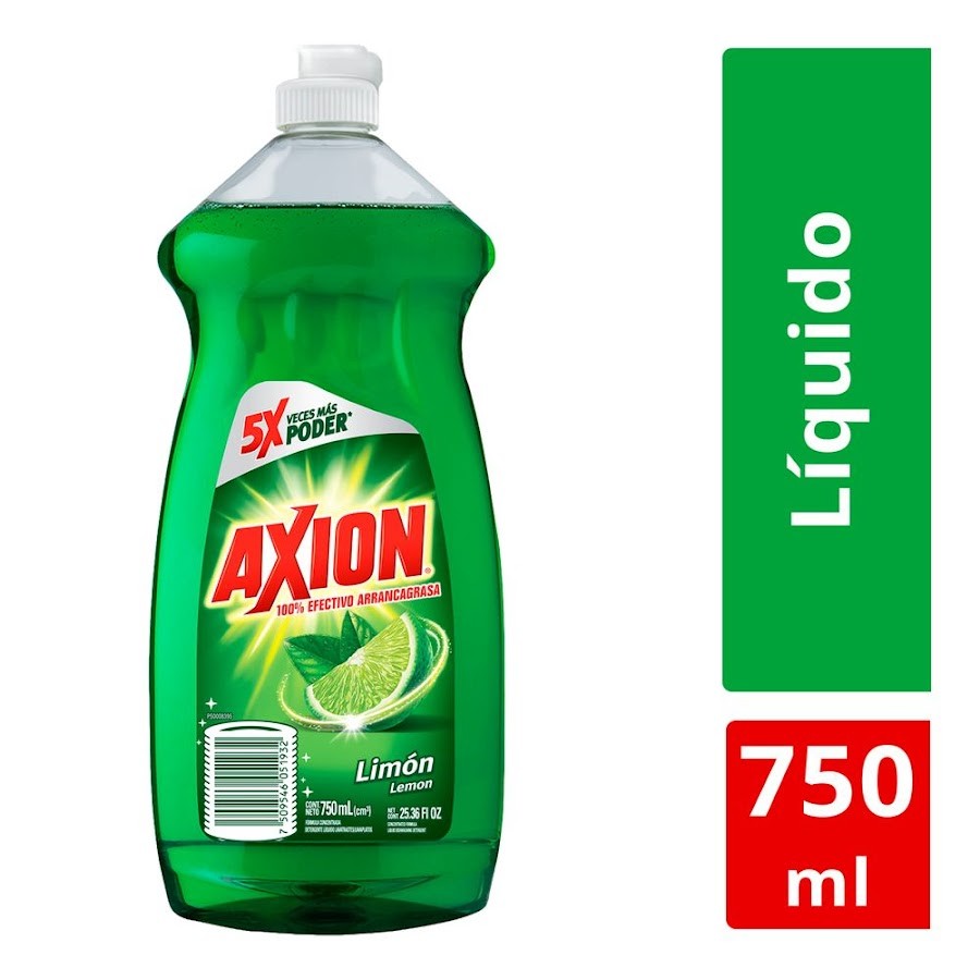 LAVAPLATOS AXIÓN LIMÓN LÍQUIDO X750 ML