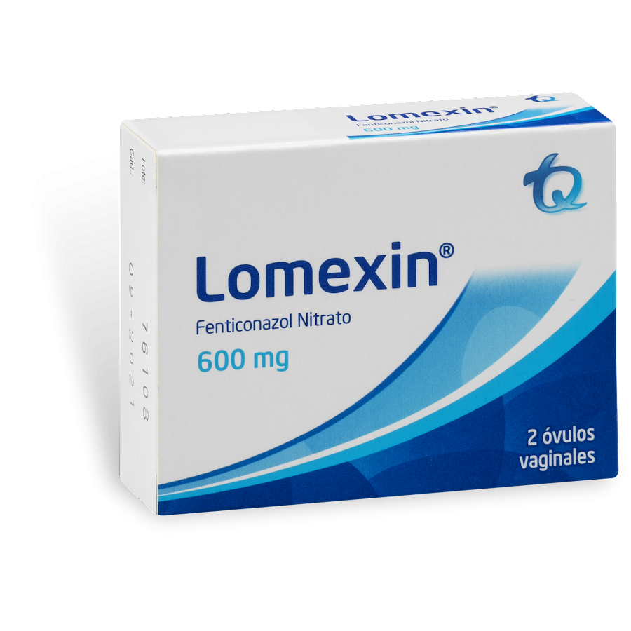 Lomexin 600mg Óvulo Vaginal Caja x2Ovu TQ Fenticonazol Nitrato