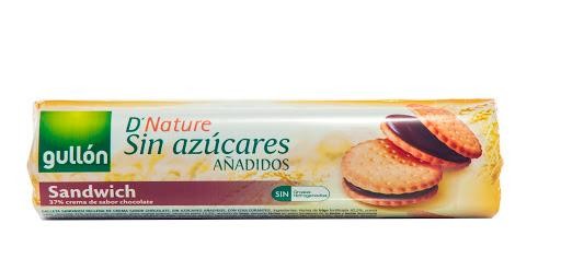 Galletas Gullón Sándwich Sin Azucares Añadidos Paquete X250G.