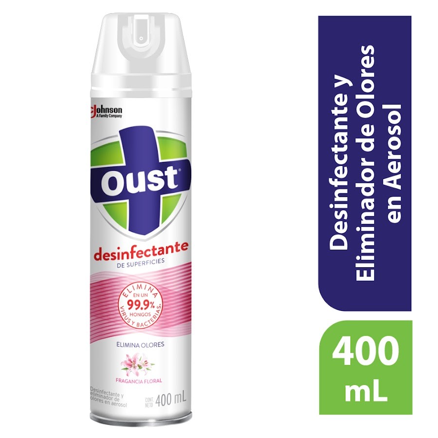 Desinfectante Aerosol Fragancia Oust Floral X400ml