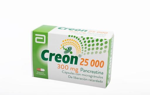 Creon 25000 300Mg Cápsulas Caja X50Cap. Abbott Pancreatina