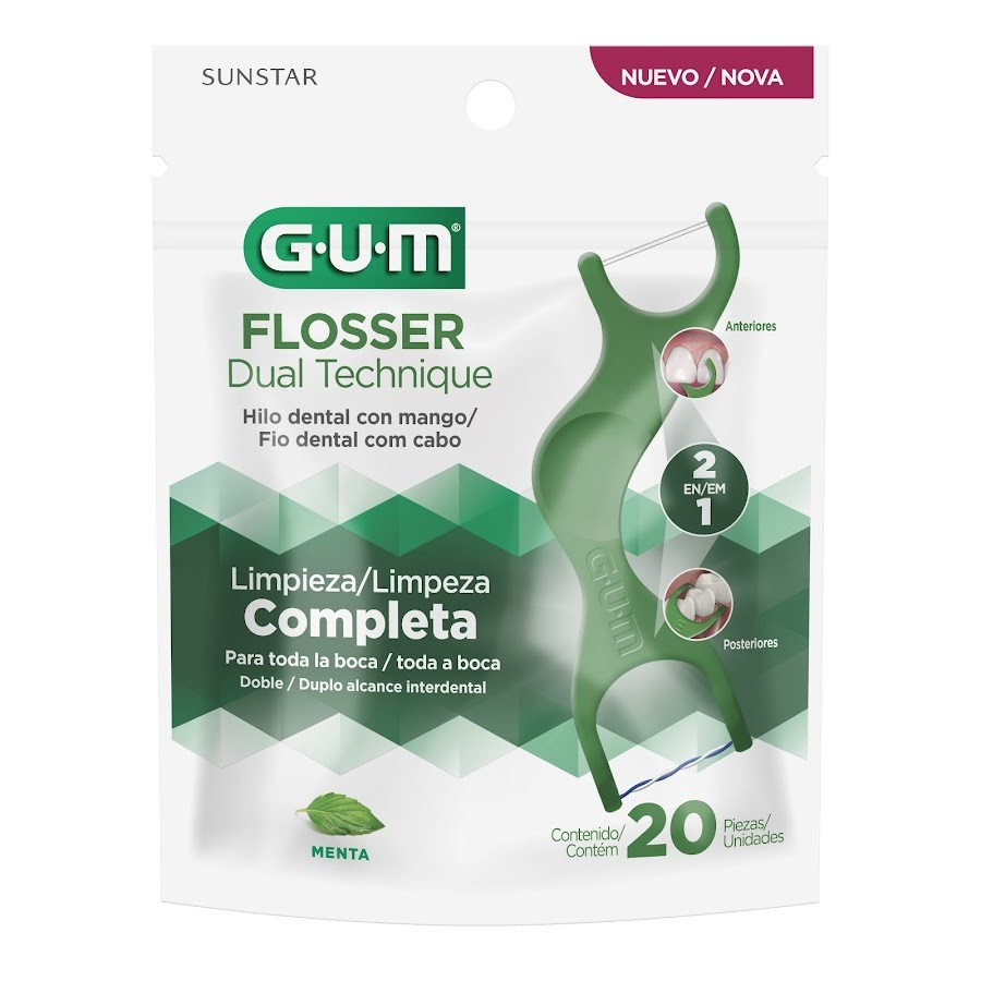 Hilo Dental Gum Sunstar Flossers Dual Technique 2 en 1 x20 Und