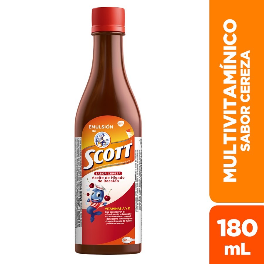 Multivitamínico Emulsión SCOTT Cereza x180Ml