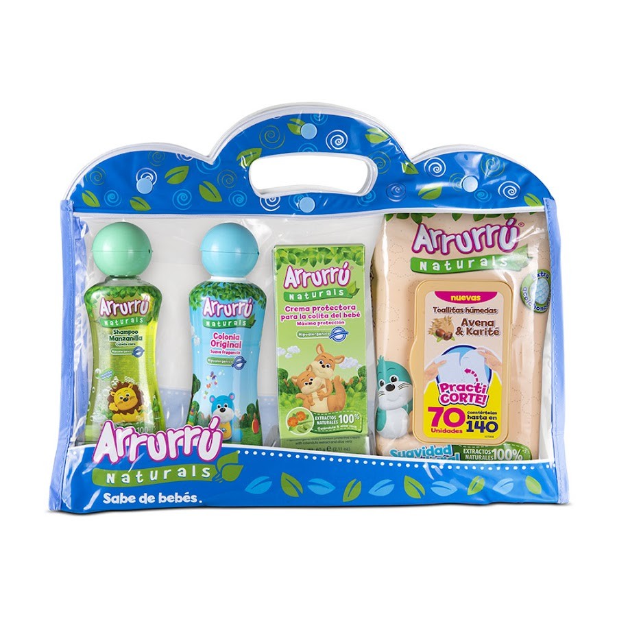 Estuche Arrurrú Naturals Lullaby Toallitas+Crema+Colonia+Shampoo