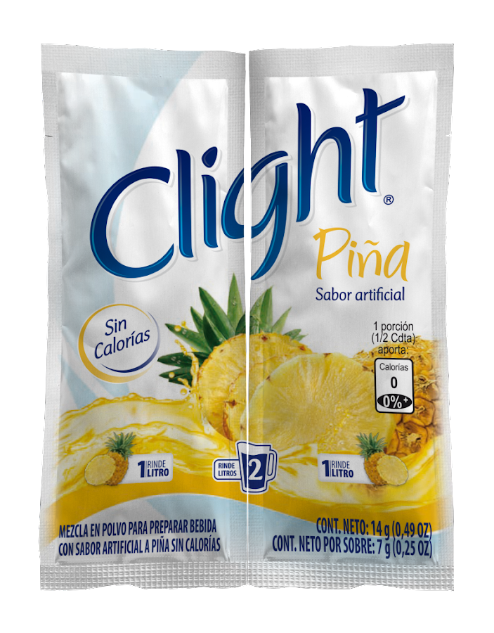 Refresco en Polvo Clight Sabor a Piña x 14Gr