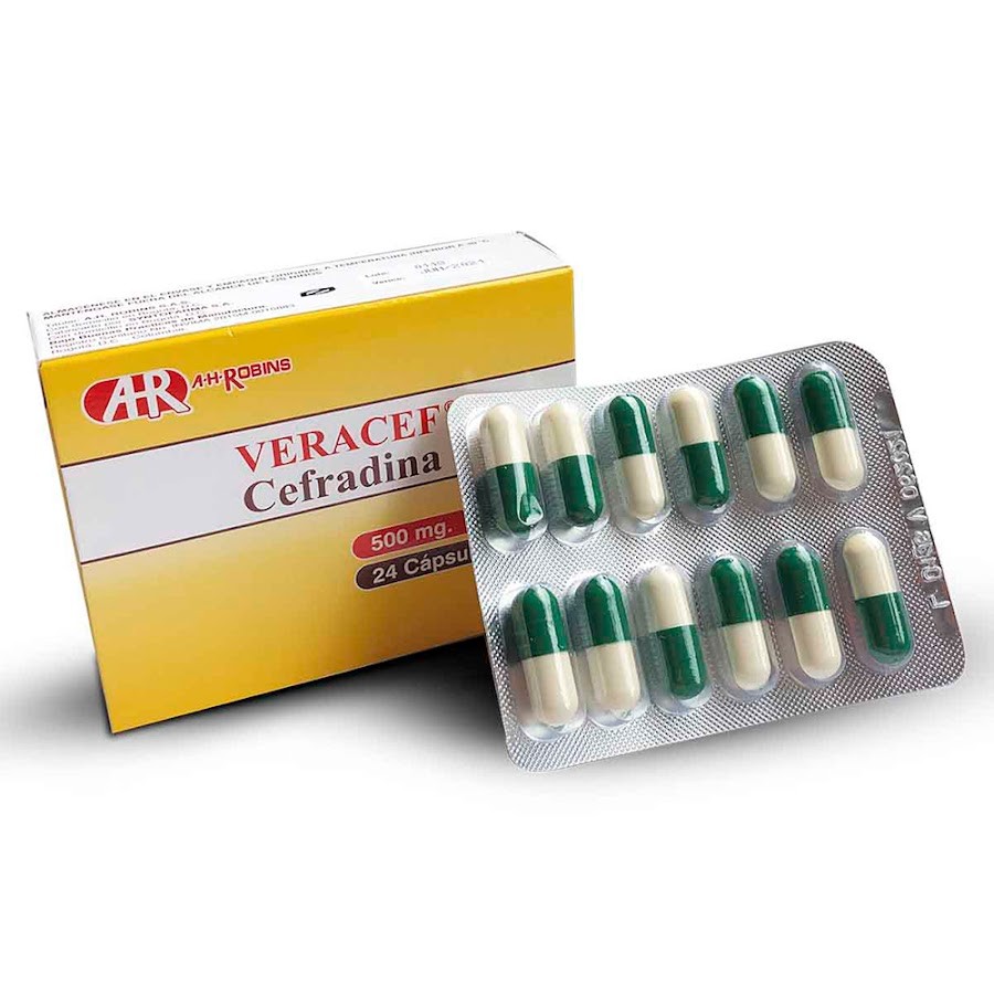 Veracef 500mg Cefradina caja x 24 Capsulas