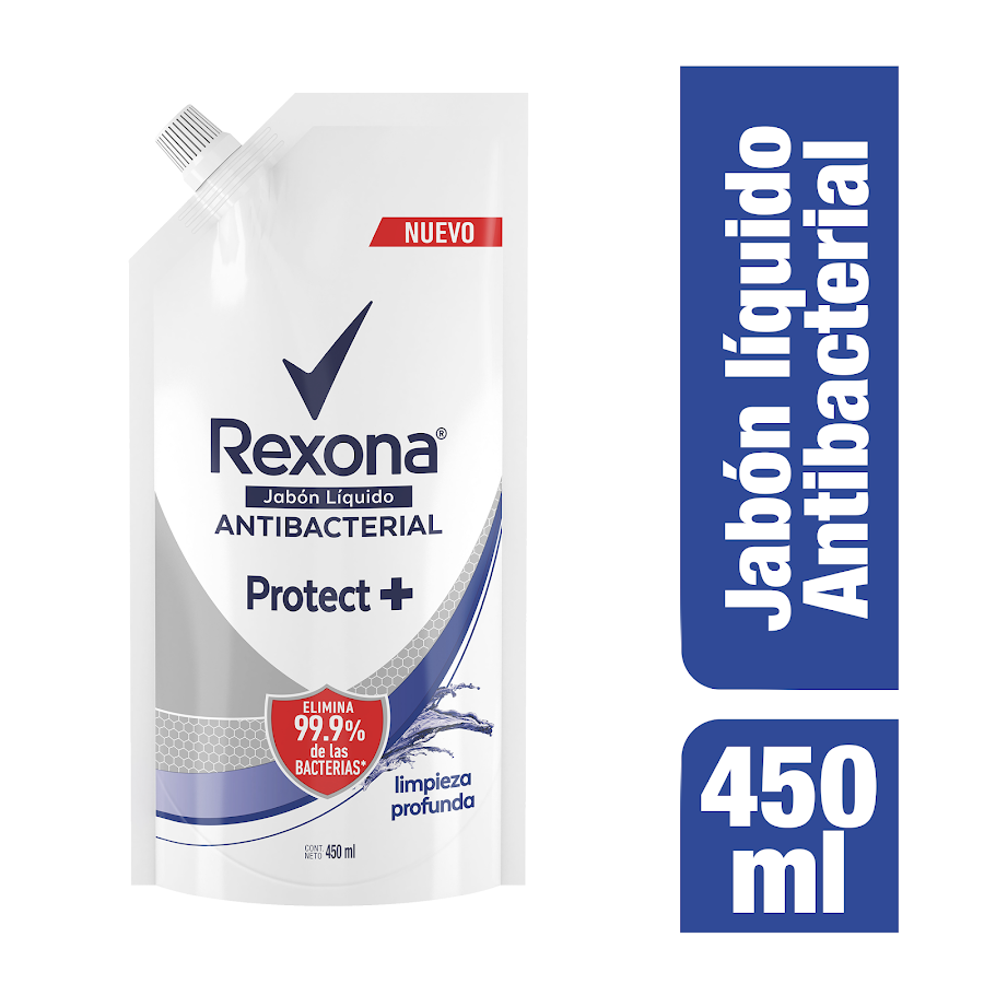 Jabón Líquido Rexona Antibacterial Limpieza x450ml