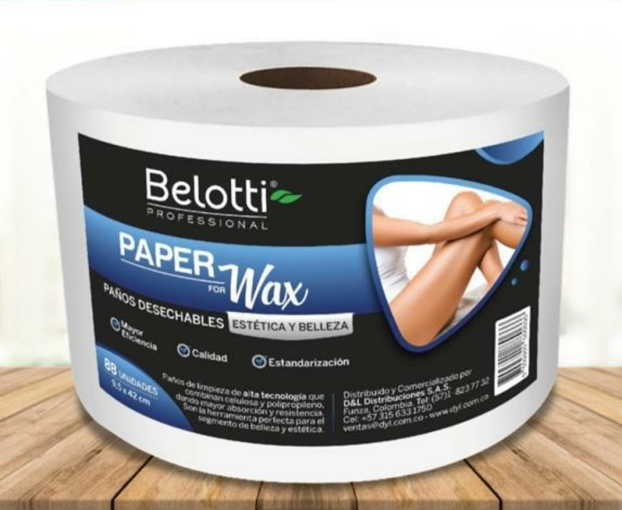 Bandas Depilatorias en Rollo Belotti Lienzos x 88Und