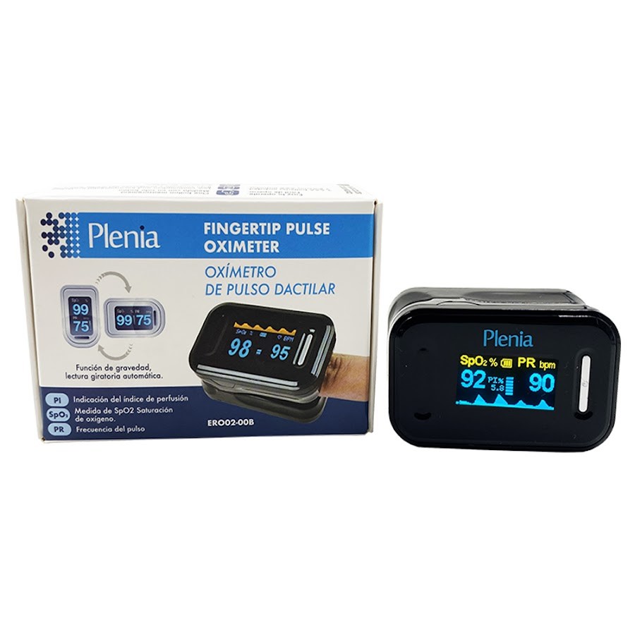 Pulsoximetro Plenia Adulto Color Negro x1 und