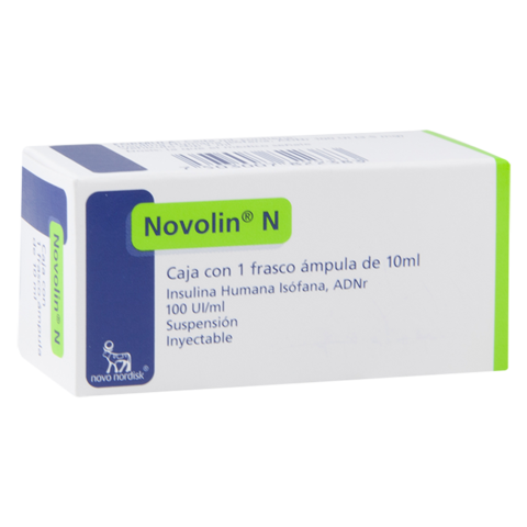 NOVOLIN N INSULINA SOL. INYECTA 100UI/ML CS X 1 VIAL INSULINA NOVONORD