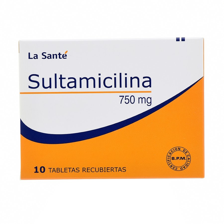Sultamicilina La Santé 750 mg caja x 10 tab.