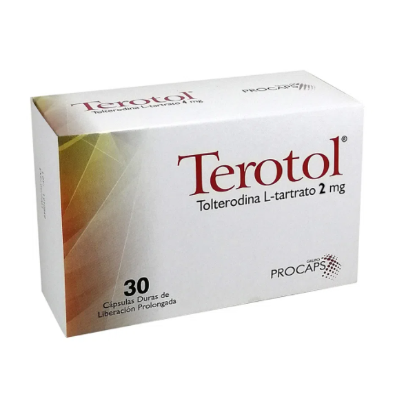 Terotol Capsula Dura Caja x30 Caps Tolterodina 2mg Procaps