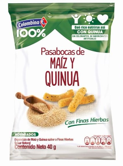 Pasabocas de Maiz y Quinua Colombina x 40Gr