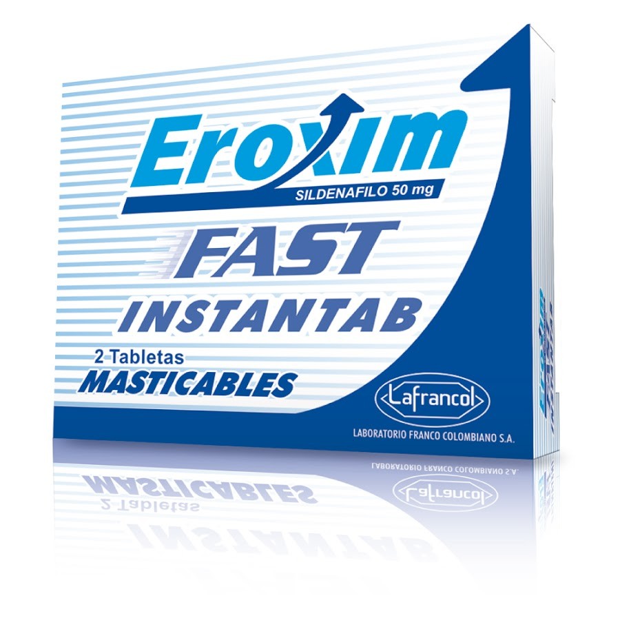 Eroxim Fast Instantab 50mg Tableta Caja x2Tab. LAFRANCOL Sildenafilo