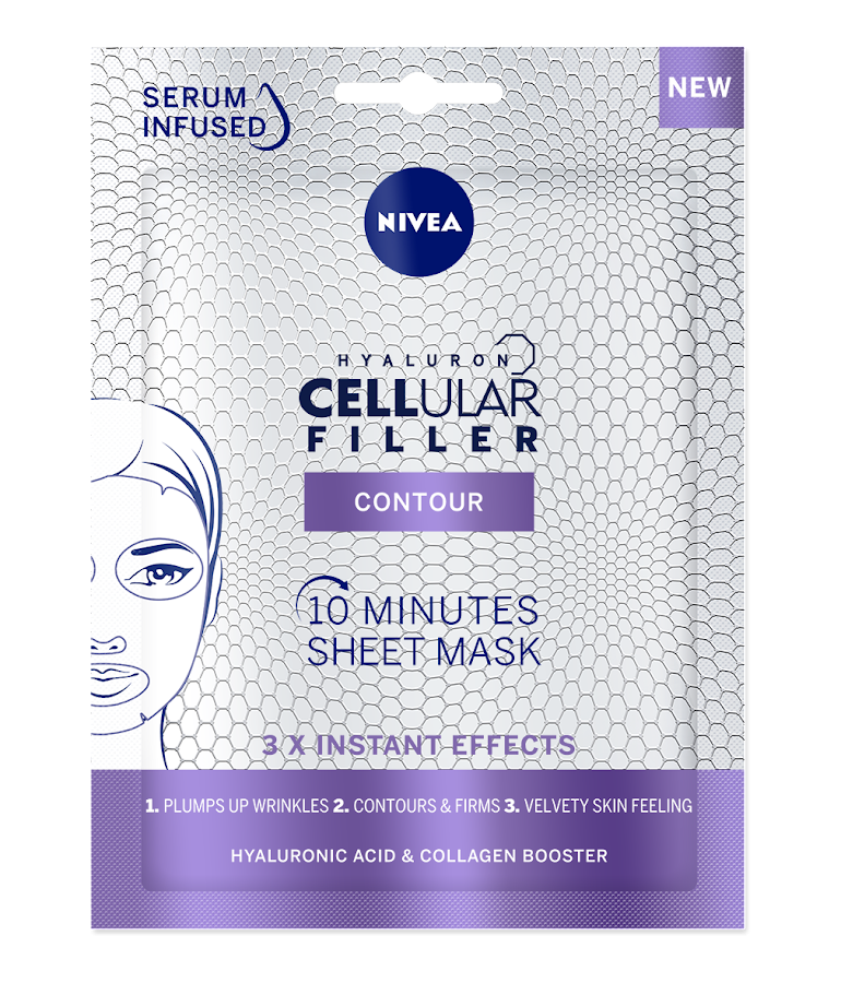 Mascarilla Nivea Hyaluron Cellular Filler Contour x 1Und