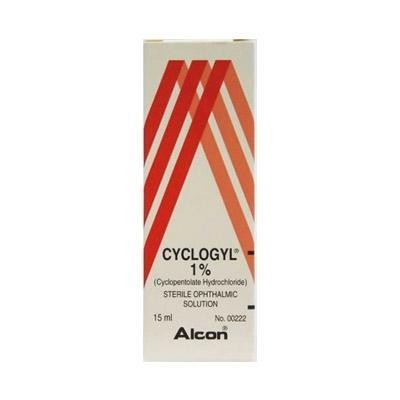 Cyclogyl 1% Solución Oftálmica Fco. X15Ml. Novartis Ciclopentolato Hcl