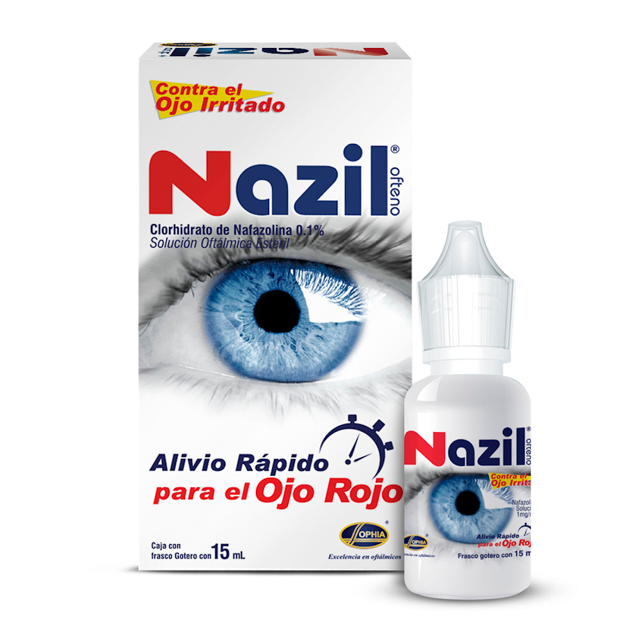 Nazil Ofteno 0.1% Sol. Oftálmica Frasco x15Ml. Sophia Nafazolina