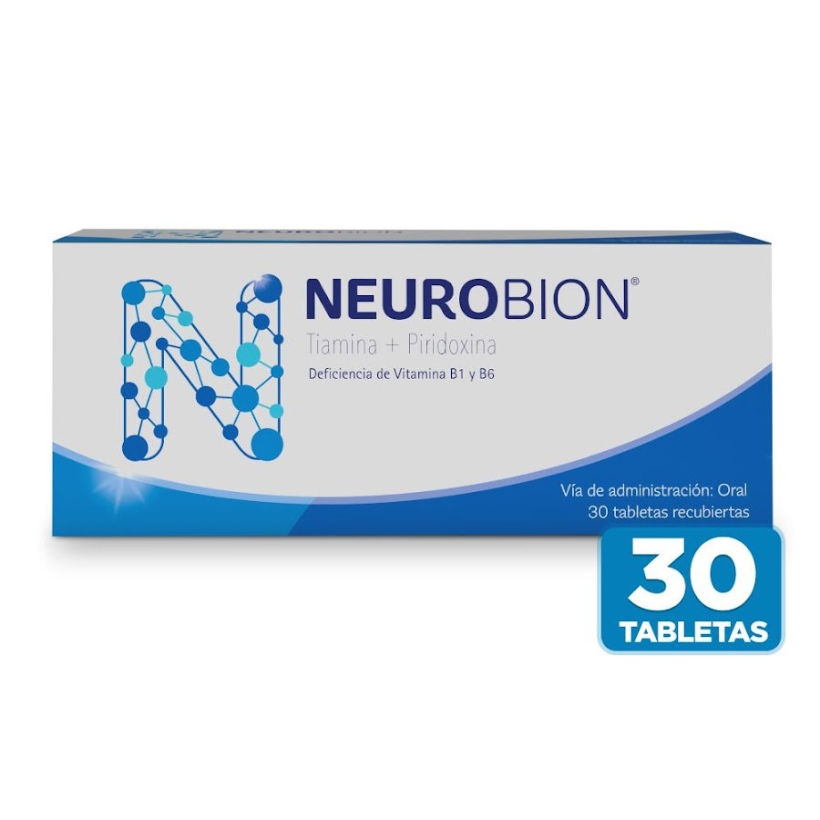 Neurobión Tabletas Caja x30Tab. Merck Tiamina Piridoxina