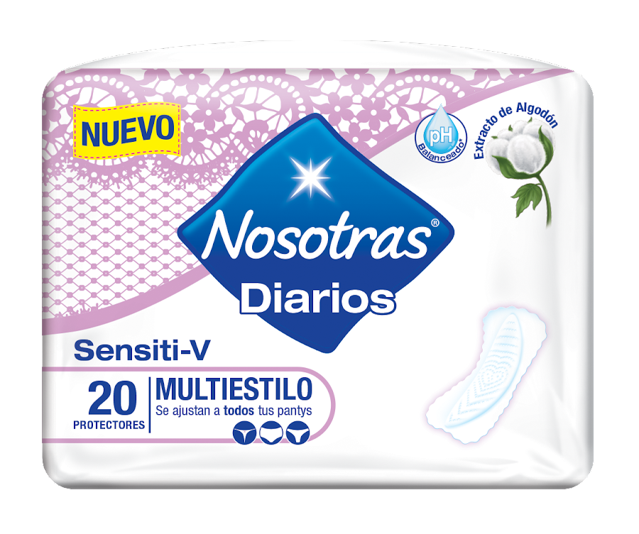 Protectores Nosotras Sensitive Multiestilo x20und