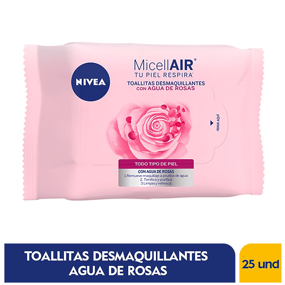 TOALLITA DESMAQUILLANT FACE ROSAS NIVEA
