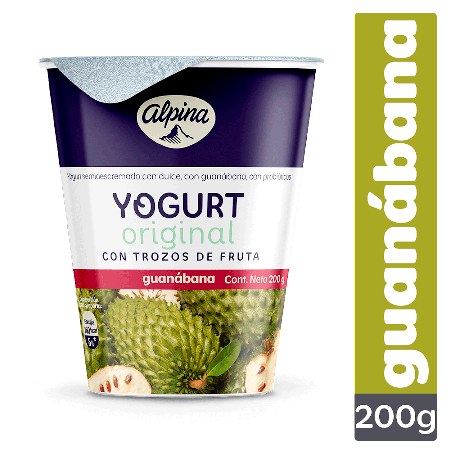 Yogurt ALPINA Original Trozos de Fruta Guanábana x200g