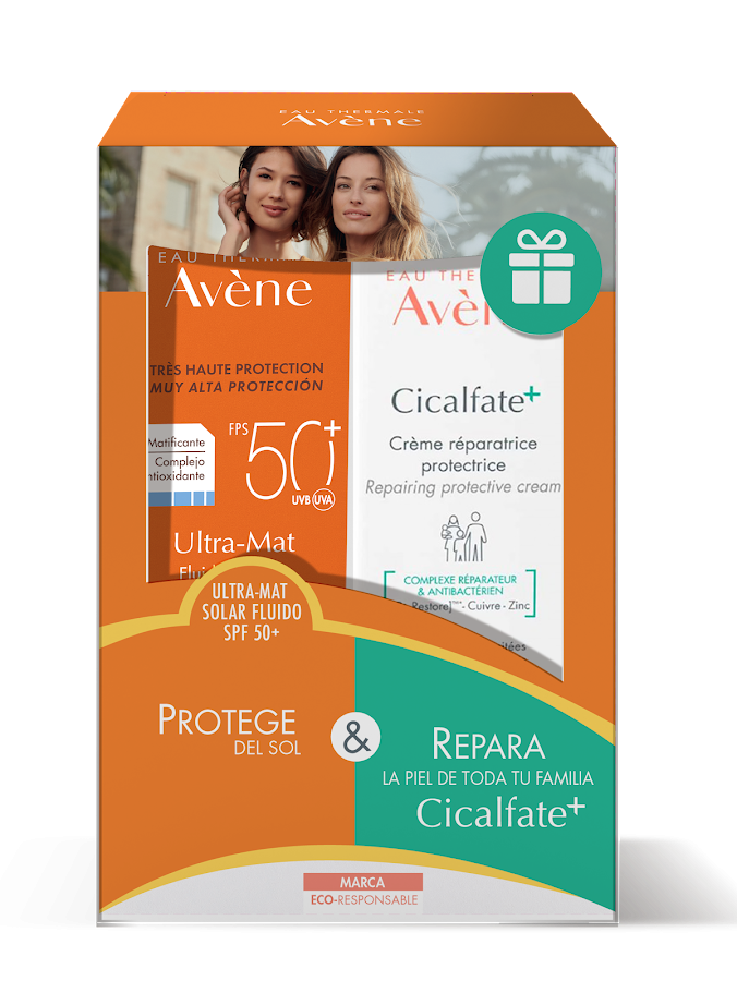 Protector Solar Avene FPS 50 Ultra Mat + Cicalfate Avene
