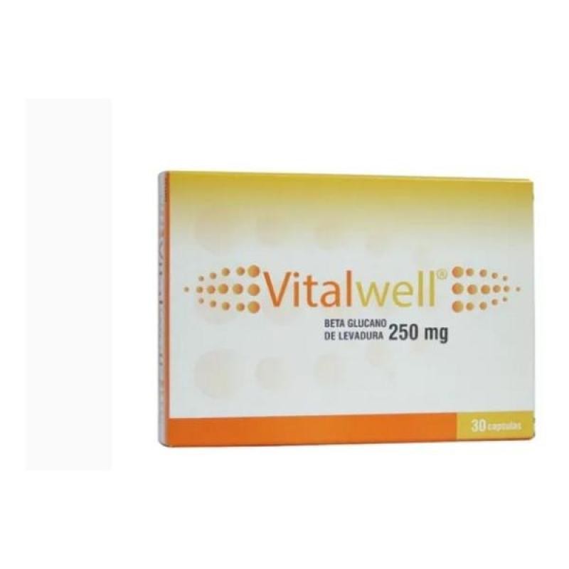 Vitalwell 250mg Caja x 30 Cápsulas Beta Glucano de Levadura