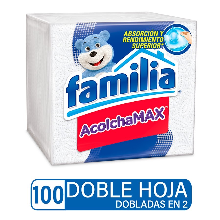 Servilletas FAMILIA Normal Dobladas en 4 x100Und