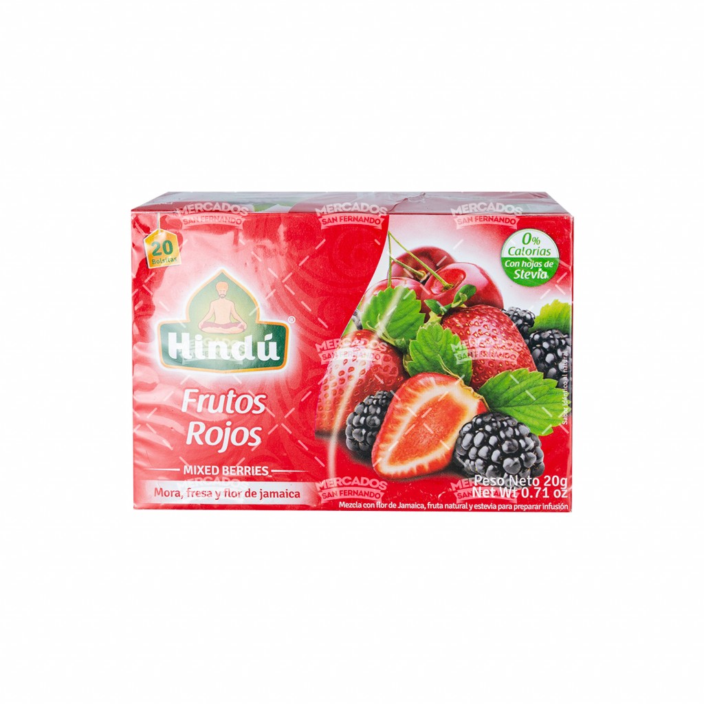 Infusion Hindu Frutos rojos x 20 uds x 144 uds
