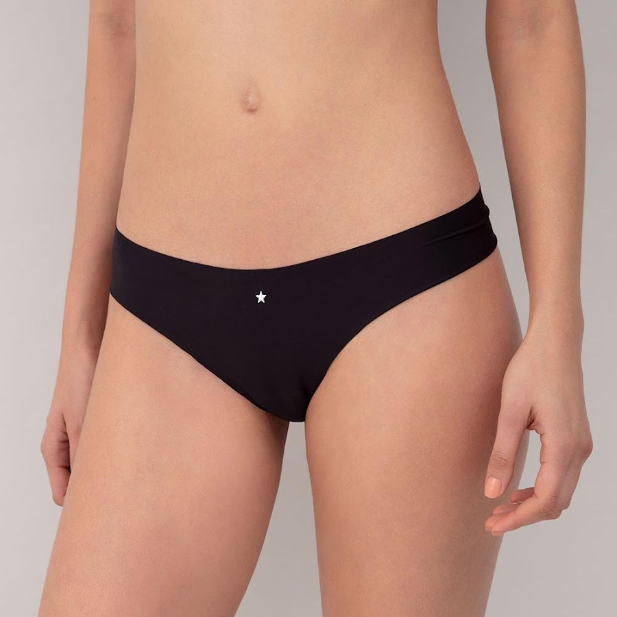 Panty Aglaya Mix Punto Blanco Color Negro Intenso Talla M/L x1 Und