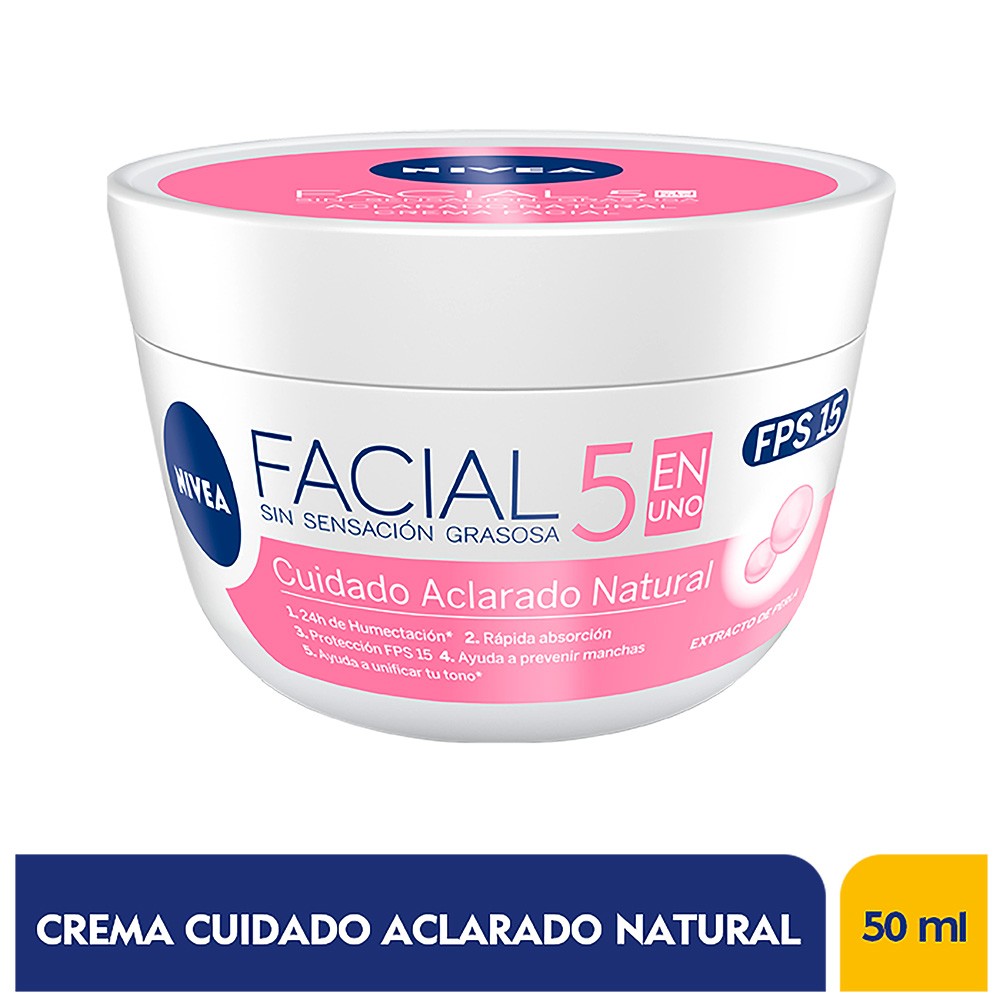 CREMA NIVEA CUIDADO ACLARADO NATUR*50 ML