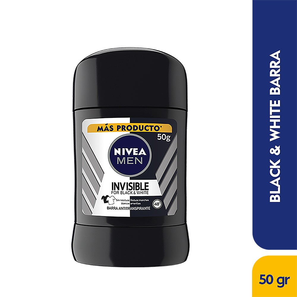 DEO BARRA BLACK WHITE POWER NIVEA *50GR