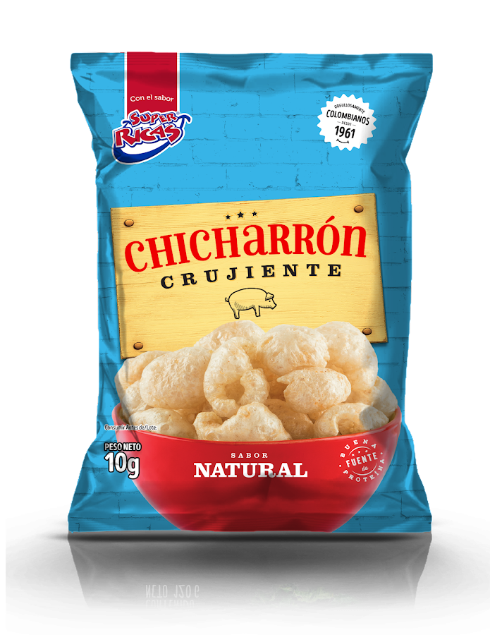 Pasabocas Súper Ricas Chicharrón Paquete X10G.