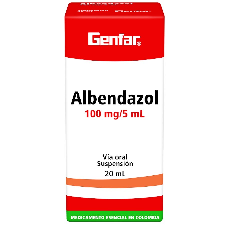 Albendazol Genfar 100Mg Suspensión Frasco X20Ml.
