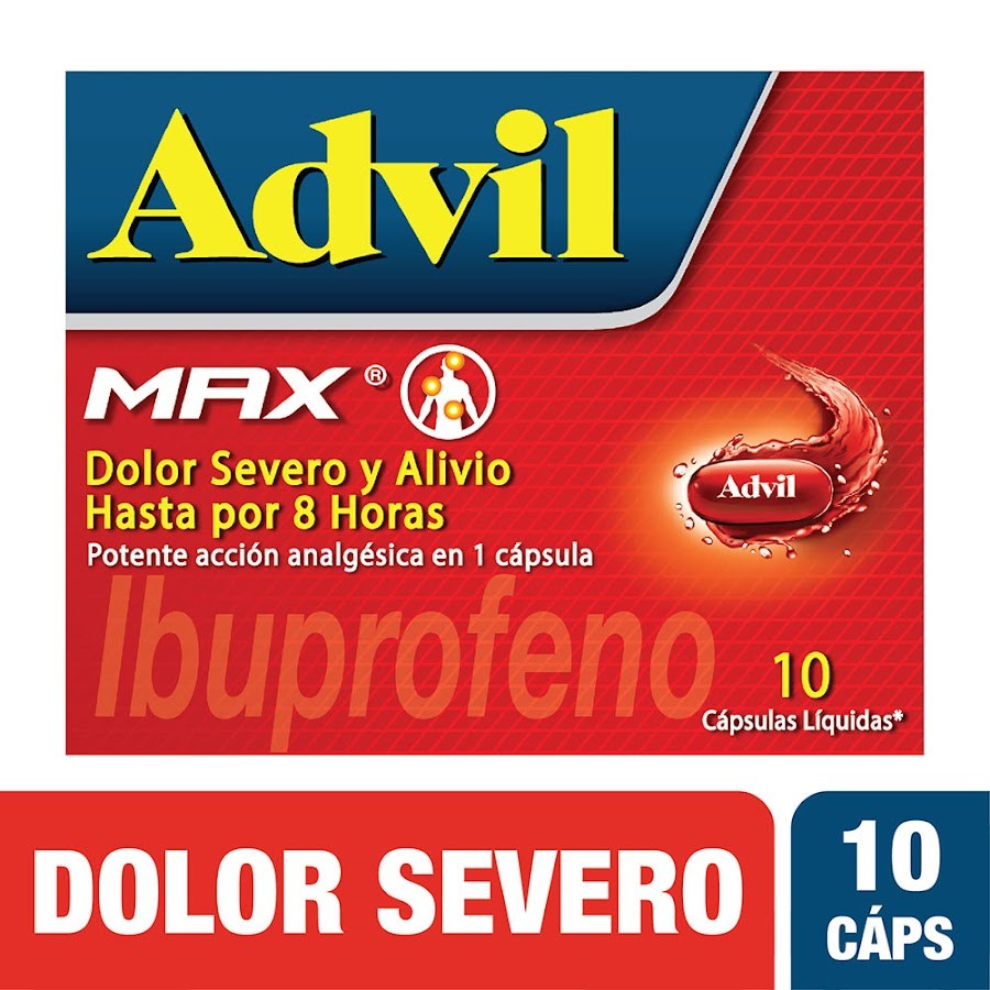 ADVIL MAX TABLETAS CAJA X10TAB. PFIZER IBUPROFENO