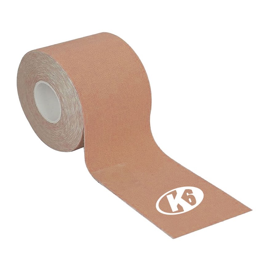 Cinta Kinesiológica Elástica K6 Beige 3Metros x 5 de Ancho x 12Und