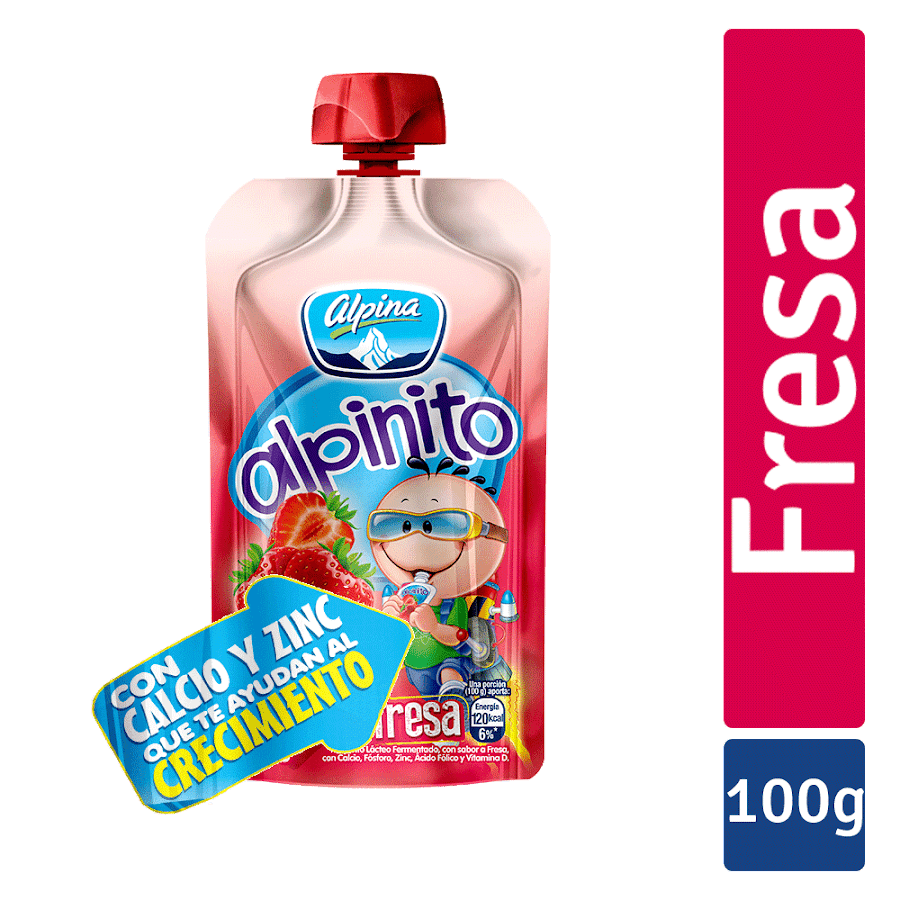 Alpinito Alpina Fresa Pouch x 100Gr
