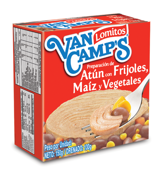 Atun Van Camps Mexicano,  Frijoles Maiz y Vegetales Lata x 150Gr
