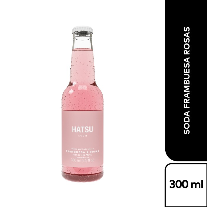 Soda Hatsu Frambuesa & Rosas x 300Ml